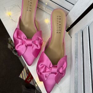 Journee Collection Pink Heeled Mules